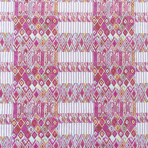 GASTON Y DANIELA - HUIPIL- ROSA/VERDE - Fabric by the Yard ROSA/VERDE