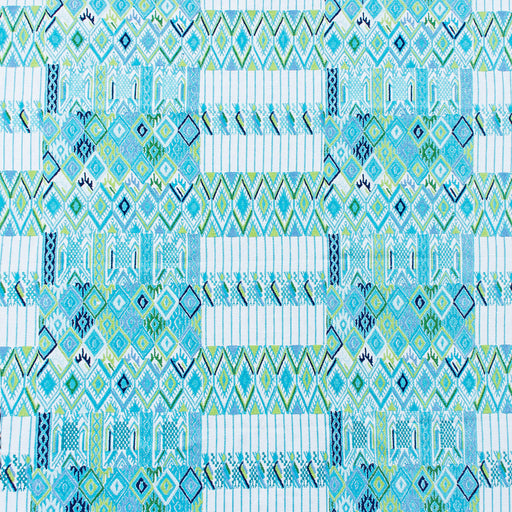 GASTON Y DANIELA - HUIPIL- AGUA/LIMA - Fabric by the Yard AGUA/LIMA