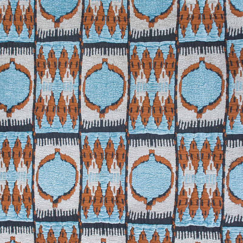 GASTON Y DANIELA - CUZCO- AZUL/TEJA - Fabric by the Yard AZUL/TEJA