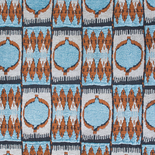 GASTON Y DANIELA - CUZCO- AZUL/TEJA - Fabric by the Yard AZUL/TEJA