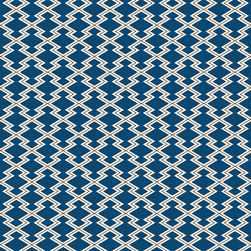 GASTON Y DANIELA - HAYAMI- AZUL/OCRE - Fabric by the Yard AZUL/OCRE