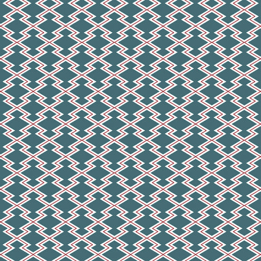 GASTON Y DANIELA - HAYAMI- AZUL CLARO/ROJO - Fabric by the Yard AZUL CLARO/ROJO