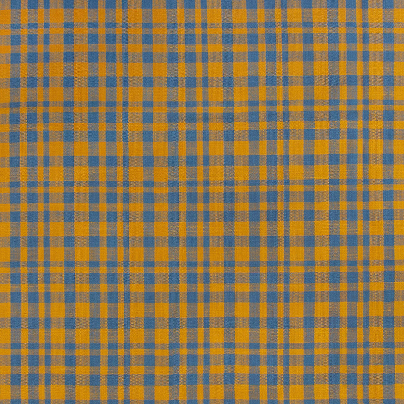 GASTON Y DANIELA - DRACH- OCRE/AZUL PLOMO - Fabric by the Yard OCRE/AZUL PLOMO