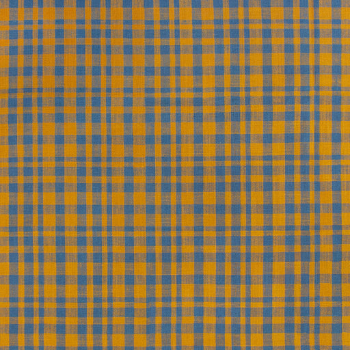GASTON Y DANIELA - DRACH- OCRE/AZUL PLOMO - Fabric by the Yard OCRE/AZUL PLOMO