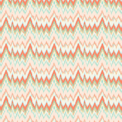 GASTON Y DANIELA - CALA FIGUERA- CORAL/VERDE - Fabric by the Yard CORAL/VERDE