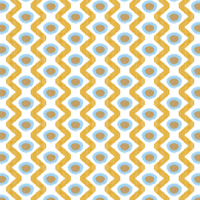 GASTON Y DANIELA - CALA MARSAL- AZUL OCRE - Fabric by the Yard AZUL OCRE