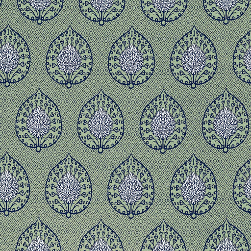 GASTON Y DANIELA - PALMETA- FONDO VERDE - Fabric by the Yard FONDO VERDE