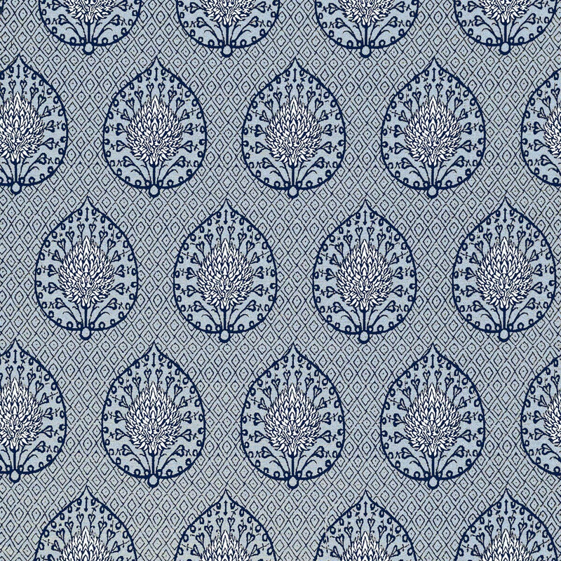 GASTON Y DANIELA - PALMETA- FONDO AZUL - Fabric by the Yard FONDO AZUL