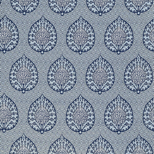 GASTON Y DANIELA - PALMETA- FONDO AZUL - Fabric by the Yard FONDO AZUL