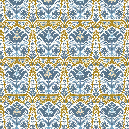 GASTON Y DANIELA - DOGA- AZUL/ORO - Fabric by the Yard AZUL/ORO