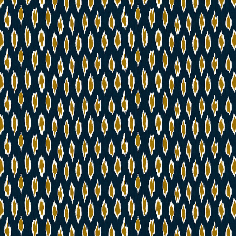 GASTON Y DANIELA - HALI- NAVY/OCRE - Fabric by the Yard NAVY/OCRE