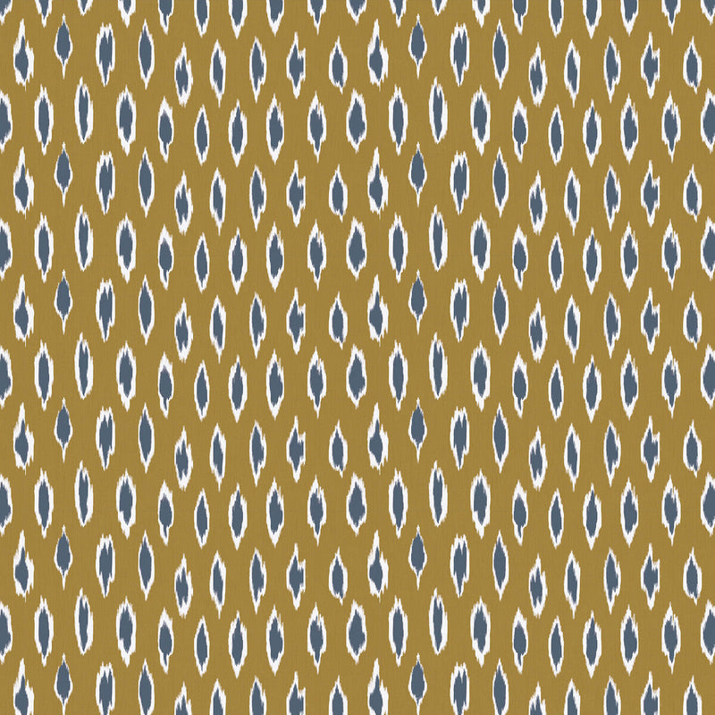GASTON Y DANIELA - HALI- OCRE/AZUL - Fabric by the Yard OCRE/AZUL