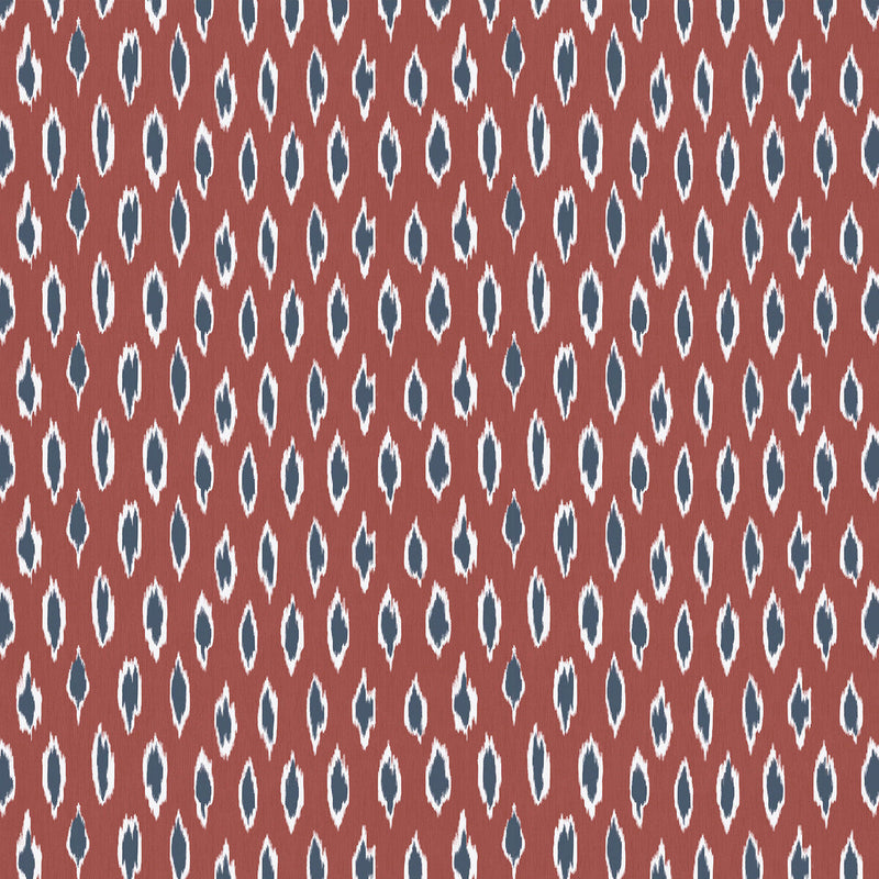 GASTON Y DANIELA - HALI- TOMATE/AZUL - Fabric by the Yard TOMATE/AZUL