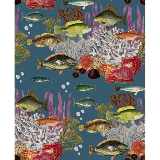 GASTON Y DANIELA - CORALES- AZULOSCURO - Wallcovering by the Yard AZULOSCURO