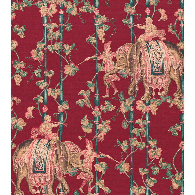 GASTON Y DANIELA - ELEFANTES- BURDEOS - Wallcovering by the Roll BURDEOS