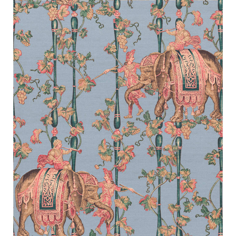 GASTON Y DANIELA - ELEFANTES- AZUL CLARO - Wallcovering by the Roll AZUL CLARO