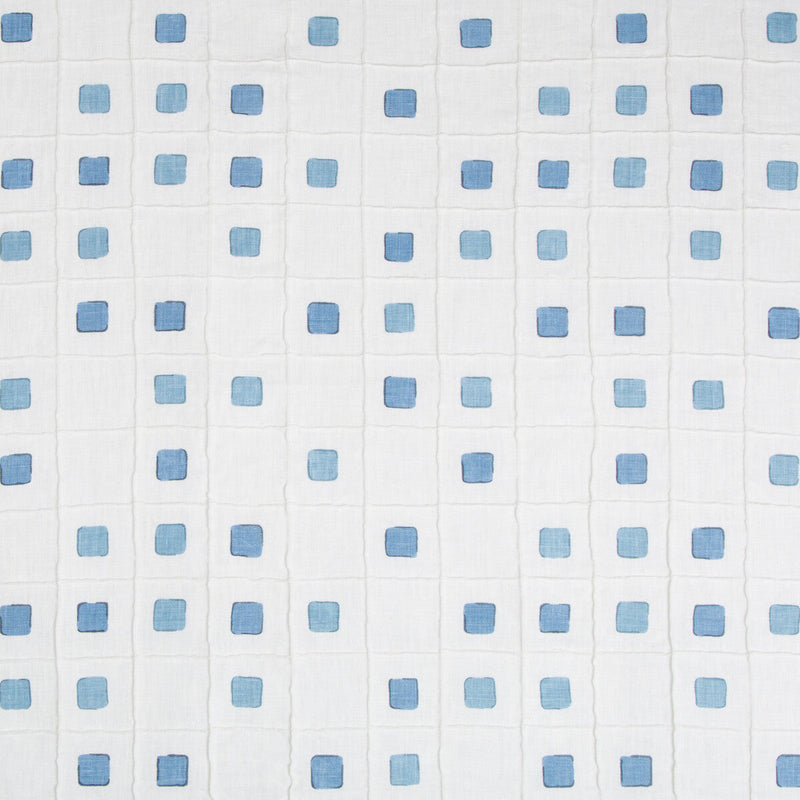 KRAVET BASICS - GRIDWORK- OCEAN - Fabric by the Yard OCEAN
