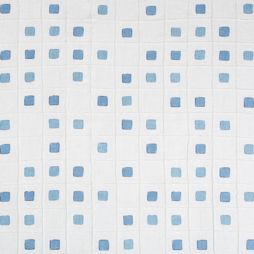 KRAVET BASICS - GRIDWORK- OCEAN - Fabric by the Yard OCEAN