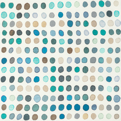 LEE JOFA MODERN - TWISTER PRINT- DENIM/AQUA - Fabric by the Yard DENIM/AQUA