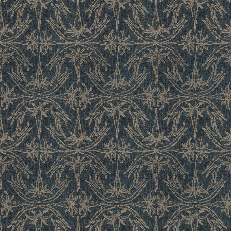 LEE JOFA MODERN - LILY BRANCH- MIDNIGHT - Fabric by the Yard MIDNIGHT