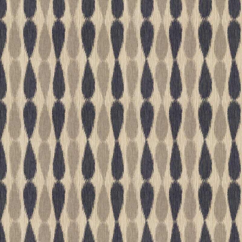 LEE JOFA MODERN - IKAT DROPS- MIDNIGHT - Fabric by the Yard MIDNIGHT