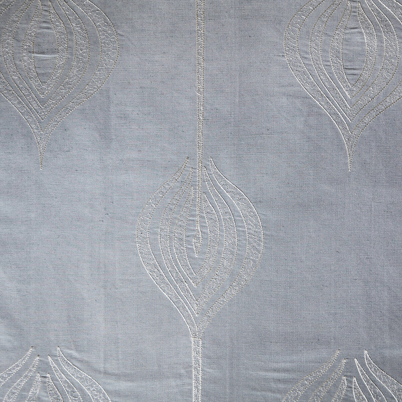 LEE JOFA MODERN - TULIP EMBROIDERY- AQUA - Fabric by the Yard AQUA