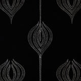 LEE JOFA MODERN - TULIP EMBROIDERY- BLACK - Fabric by the Yard