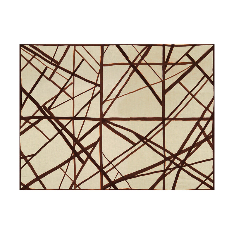 LEE JOFA MODERN - CHANNELS- PLUM/OATMEAL - Fabric by the Yard PLUM/OATMEAL