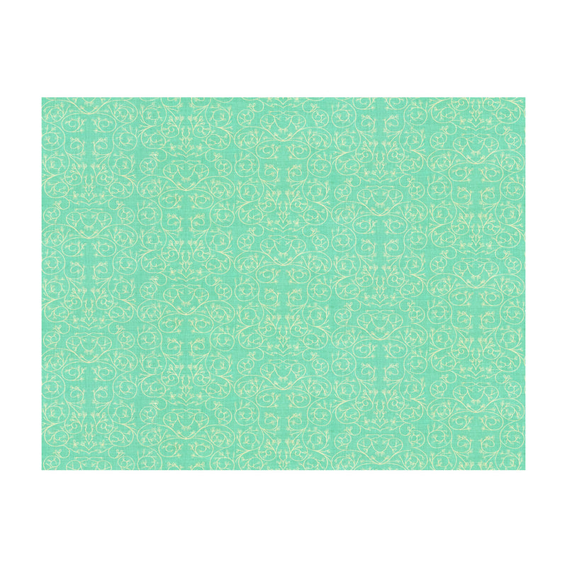LEE JOFA MODERN - GARDEN REVERSE- AQUA - Fabric by the Yard AQUA