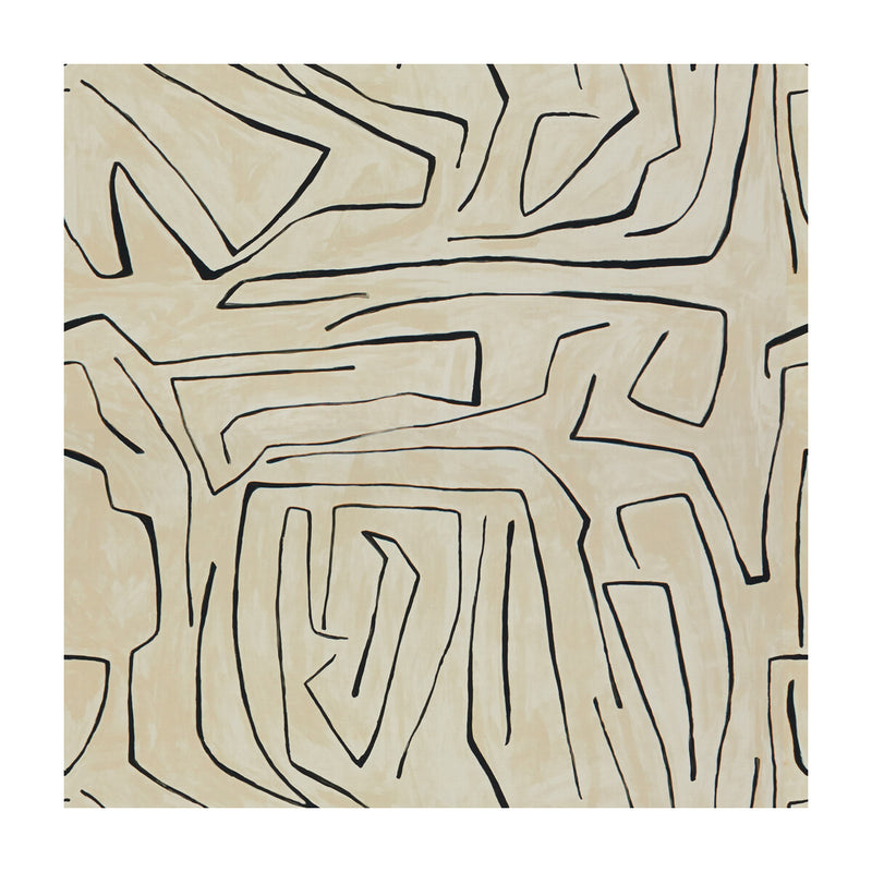 LEE JOFA MODERN - GRAFFITO- LINEN/ONYX - Fabric by the Yard LINEN/ONYX