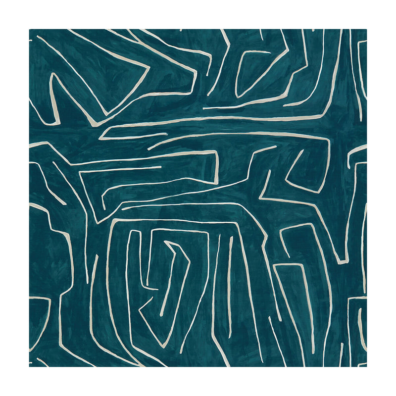 LEE JOFA MODERN - GRAFFITO- TEAL/PEARL - Fabric by the Yard TEAL/PEARL