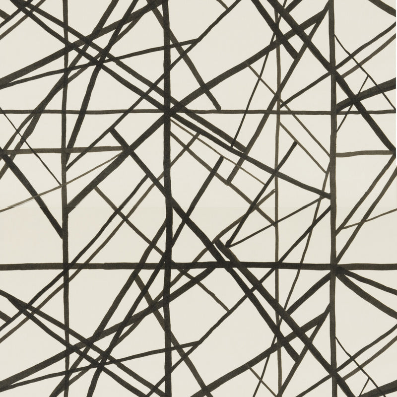 LEE JOFA MODERN - CHANNELS VELVET- EBONY/IVORY - Fabric by the Yard EBONY/IVORY