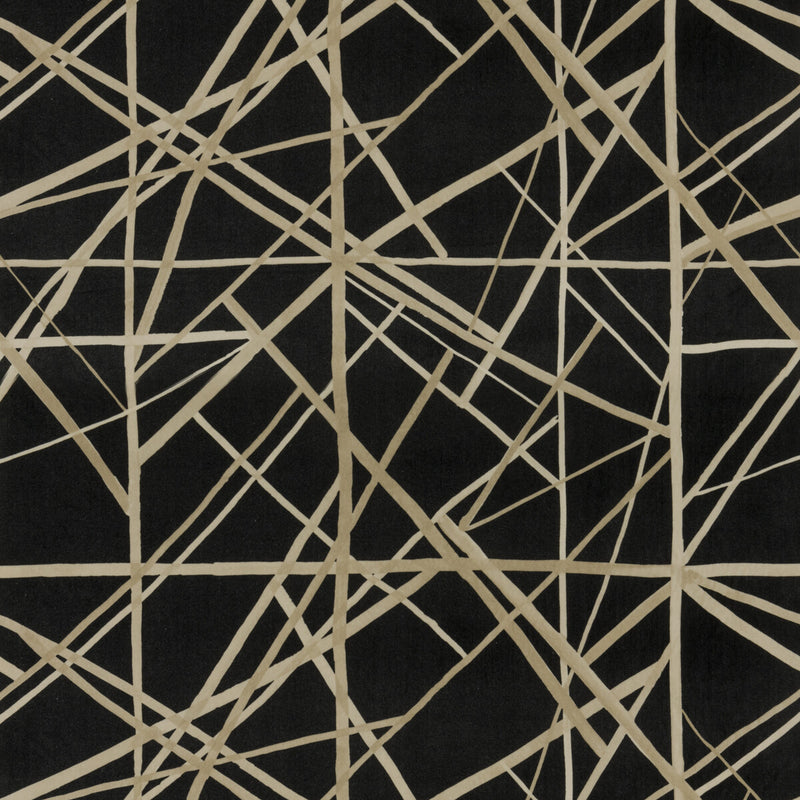 LEE JOFA MODERN - CHANNELS VELVET- ONYX/ALMOND - Fabric by the Yard ONYX/ALMOND