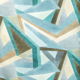 LEE JOFA MODERN - ROULADE PRINT- AQUA/DUNE - Fabric by the Yard