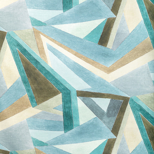 LEE JOFA MODERN - ROULADE PRINT- AQUA/DUNE - Fabric by the Yard AQUA/DUNE