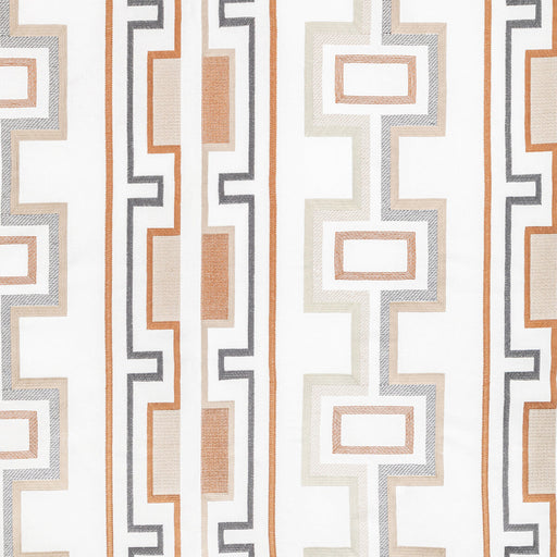 LEE JOFA MODERN - TRITONE EMBROIDERY- COPPER - Fabric by the Yard COPPER