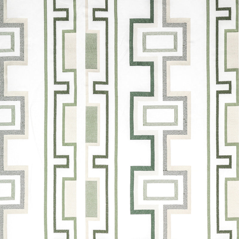 LEE JOFA MODERN - TRITONE EMBROIDERY- SAGE - Fabric by the Yard SAGE