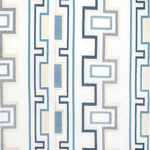 LEE JOFA MODERN - TRITONE EMBROIDERY- NAVY - Fabric by the Yard NAVY