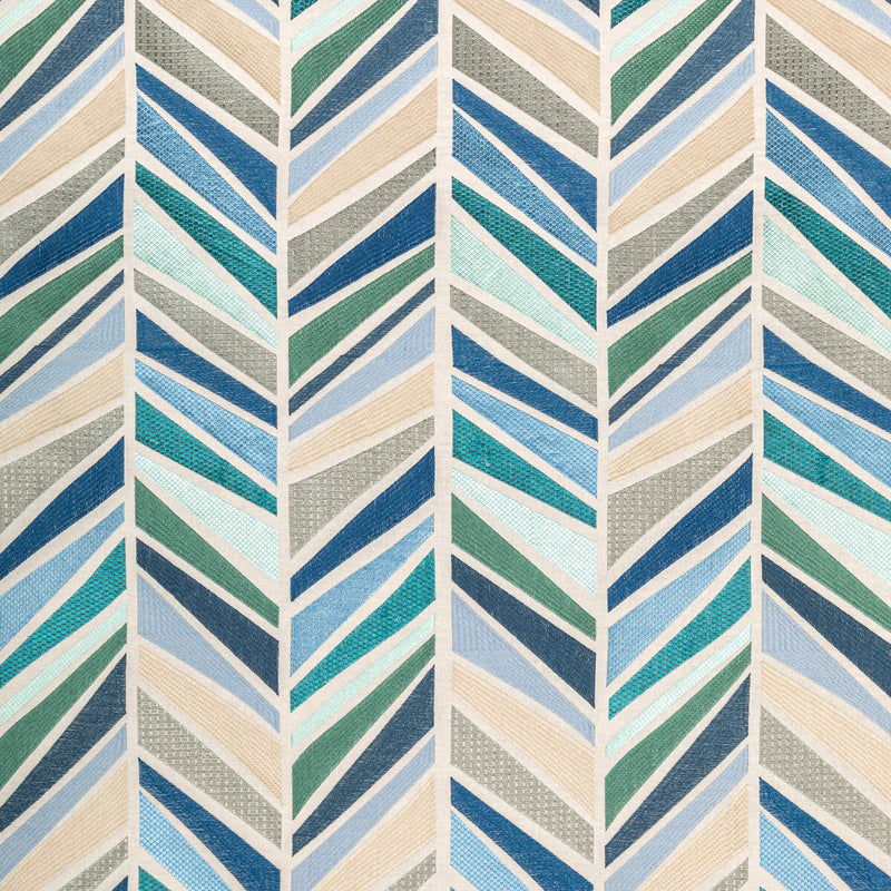 LEE JOFA MODERN - TALA EMBROIDERY- AEGEAN - Fabric by the Yard AEGEAN