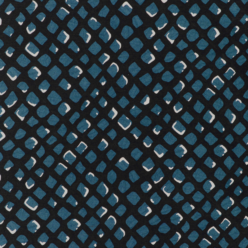 LEE JOFA MODERN - LENOX PRINT- DENIM - Fabric by the Yard DENIM