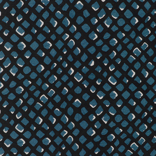 LEE JOFA MODERN - LENOX PRINT- DENIM - Fabric by the Yard DENIM