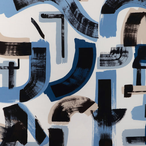 LEE JOFA MODERN - BLEECKER PRINT- CAPRI/NAVY - Fabric by the Yard CAPRI/NAVY