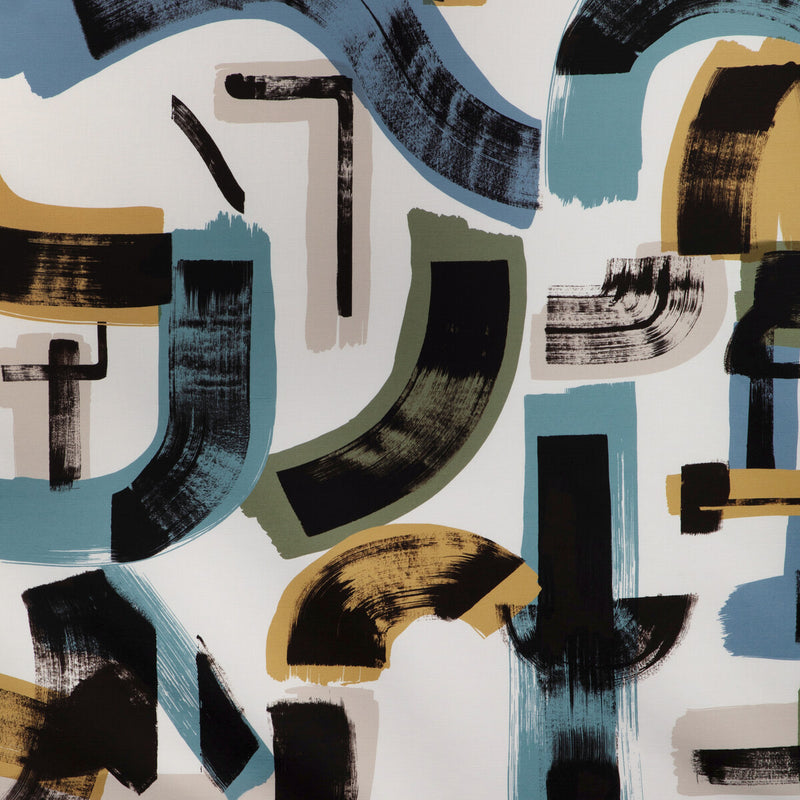 LEE JOFA MODERN - BLEECKER PRINT- LAKE/FERN - Fabric by the Yard LAKE/FERN