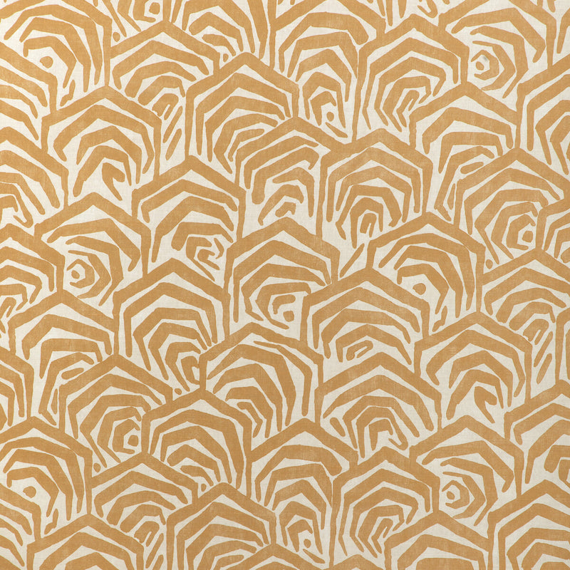 LEE JOFA MODERN - GREENE PRINT- GOLD - Fabric by the Yard GOLD