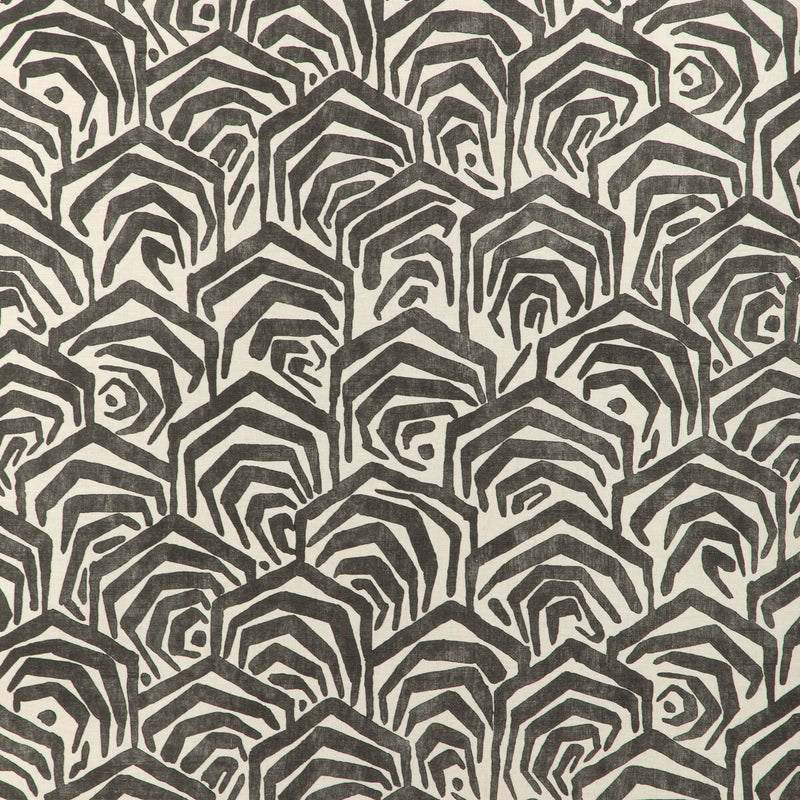 LEE JOFA MODERN - GREENE PRINT- NOIR - Fabric by the Yard NOIR