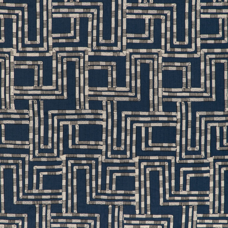 LEE JOFA MODERN - CIRCUIT EMB- AZURE - Fabric by the Yard AZURE