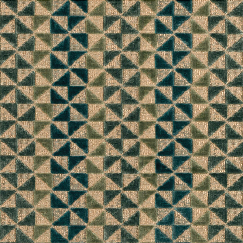 LEE JOFA MODERN - PRISMA VELVET- TURQUOISE - Fabric by the Yard TURQUOISE