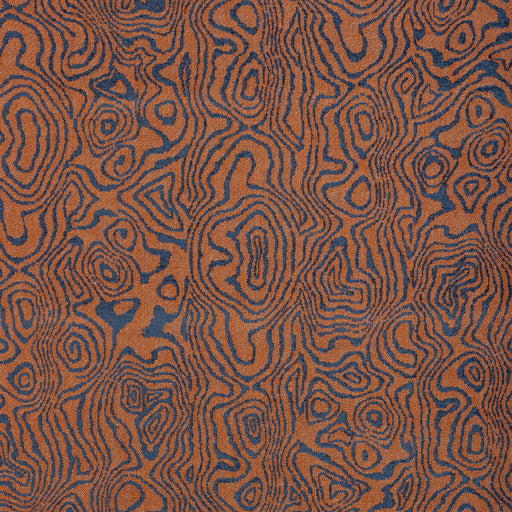 LEE JOFA MODERN - ATLAS- RUST/NAVY - Fabric by the Yard RUST/NAVY