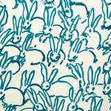 LEE JOFA MODERN - HUTCH CREWEL- TEAL - Fabric by the Yard