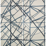 LEE JOFA MODERN - CHANNELS PAPER- PERIWINKLE/OAT - Wallcovering by the Piece